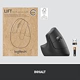 Logitech Lift for Business Left, vertikale ergonomische Maus – für Linkshänder, kabellos, Bluetooth oder gesicherter Logi Bolt USB, leise Klicks, Windows/Mac/Chrome/Linux – Grafit, Small, 910-006495 - 10