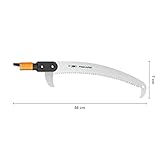 Fiskars Wertastungssäge für Arbeiten an weit entfernten Stellen, Werkzeugkopf, Länge 54 cm, Gehärtetes Stahl-Sägeblatt, Schwarz/Orange, QuikFit, 1000691 - 2