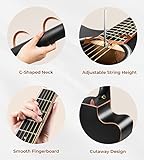 Gitarre für Linkshänder Akustische elektrische Cutaway-Gitarre 41 Zoll Anfängerkit in Originalgröße Professionelle schwarze Gitarre für Linkshänder von Vangoa - 6