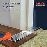 Presch Feinsäge 250mm – Handsäge, Rückensäge Umlegbar, Klappbar und Gekröpft – Säge für Holz, Kunststoff und Sockelleiste Schneiden - 2