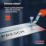 Presch Feinsäge 250mm – Handsäge, Rückensäge Umlegbar, Klappbar und Gekröpft – Säge für Holz, Kunststoff und Sockelleiste Schneiden - 3