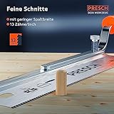 Presch Feinsäge 250mm – Handsäge, Rückensäge Umlegbar, Klappbar und Gekröpft – Säge für Holz, Kunststoff und Sockelleiste Schneiden - 5