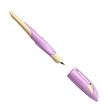 Ergonomischer Schulfüller für Linkshänder mit Anfänger-Feder A – STABILO EASYbirdy Pastel Edition in soft pink/apricot – Einzelstift – inklusive Patrone – Schreibfarbe blau (löschbar) - 8